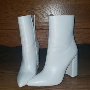 White goo goo boots